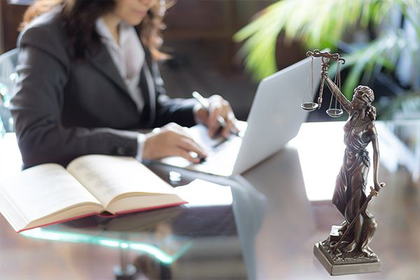 woman working on laptop